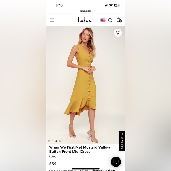 Lulus Dresses & Skirts - Lulus Mustard dress from 2019 collection